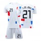 Nederländerna Frenkie De Jong 21 VM 2022 Borta Fotbollströjor Kortärmad